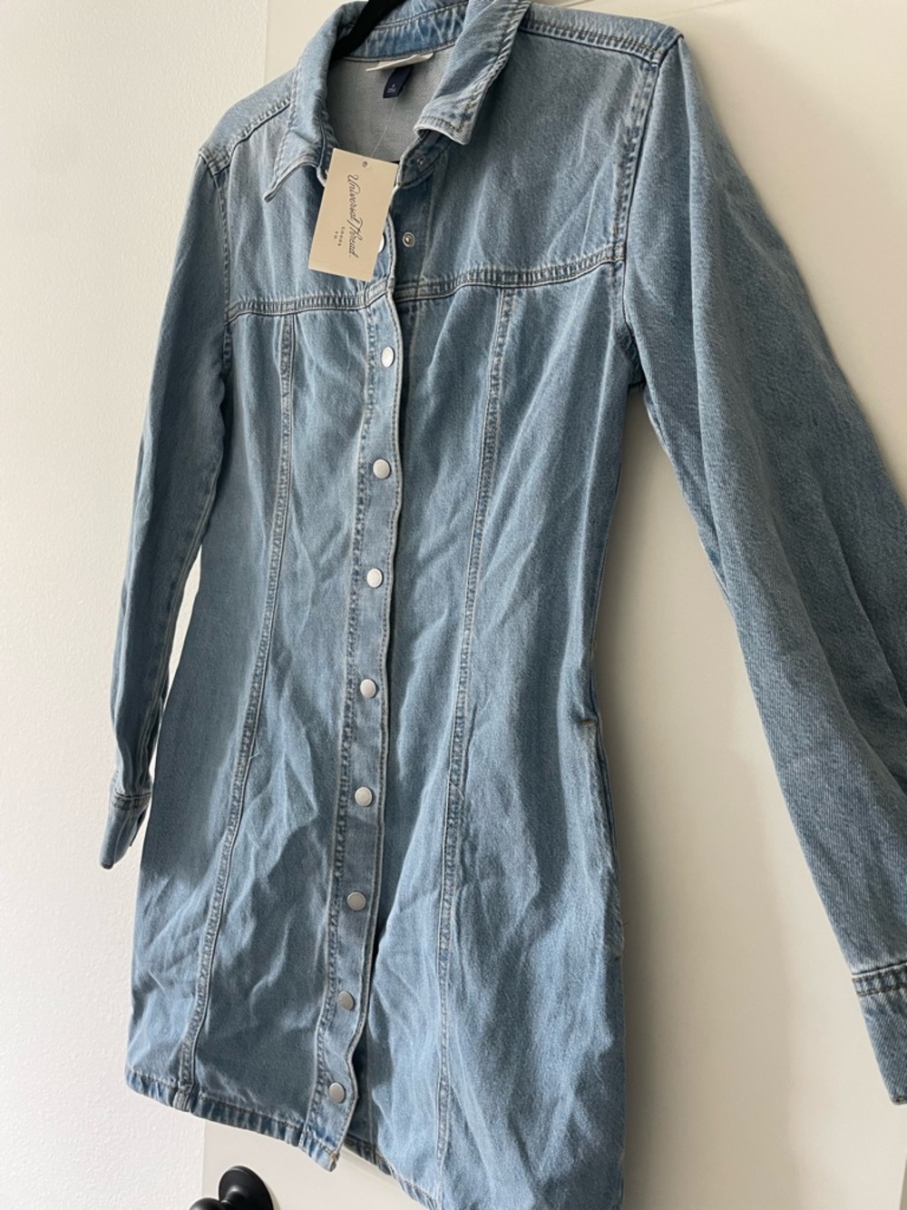 NWT Women’s Universal Thread “Long Sleeve Mini Shirtdress” Size 8 - Picture 5 of 8